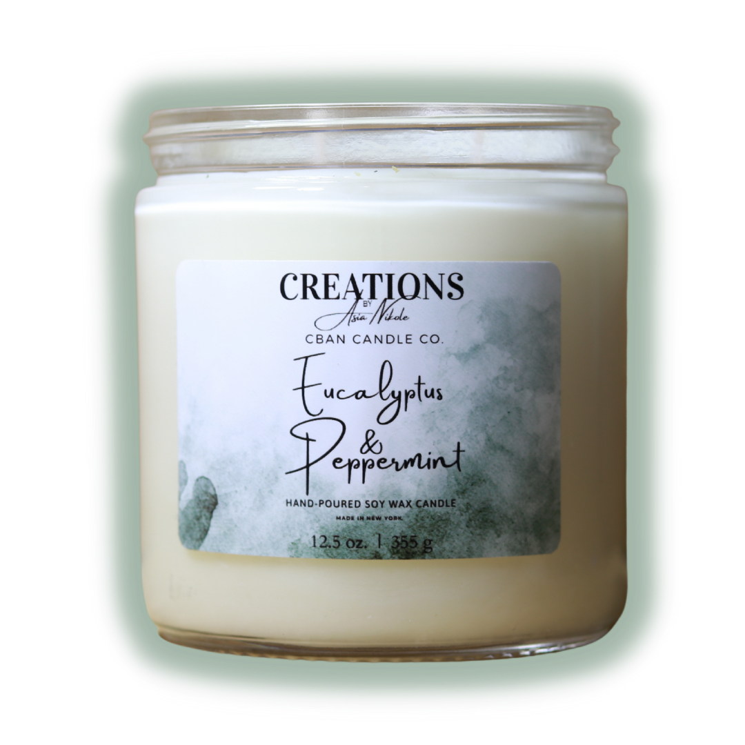 Eucalyptus & Peppermint- Soy Wax Candle
